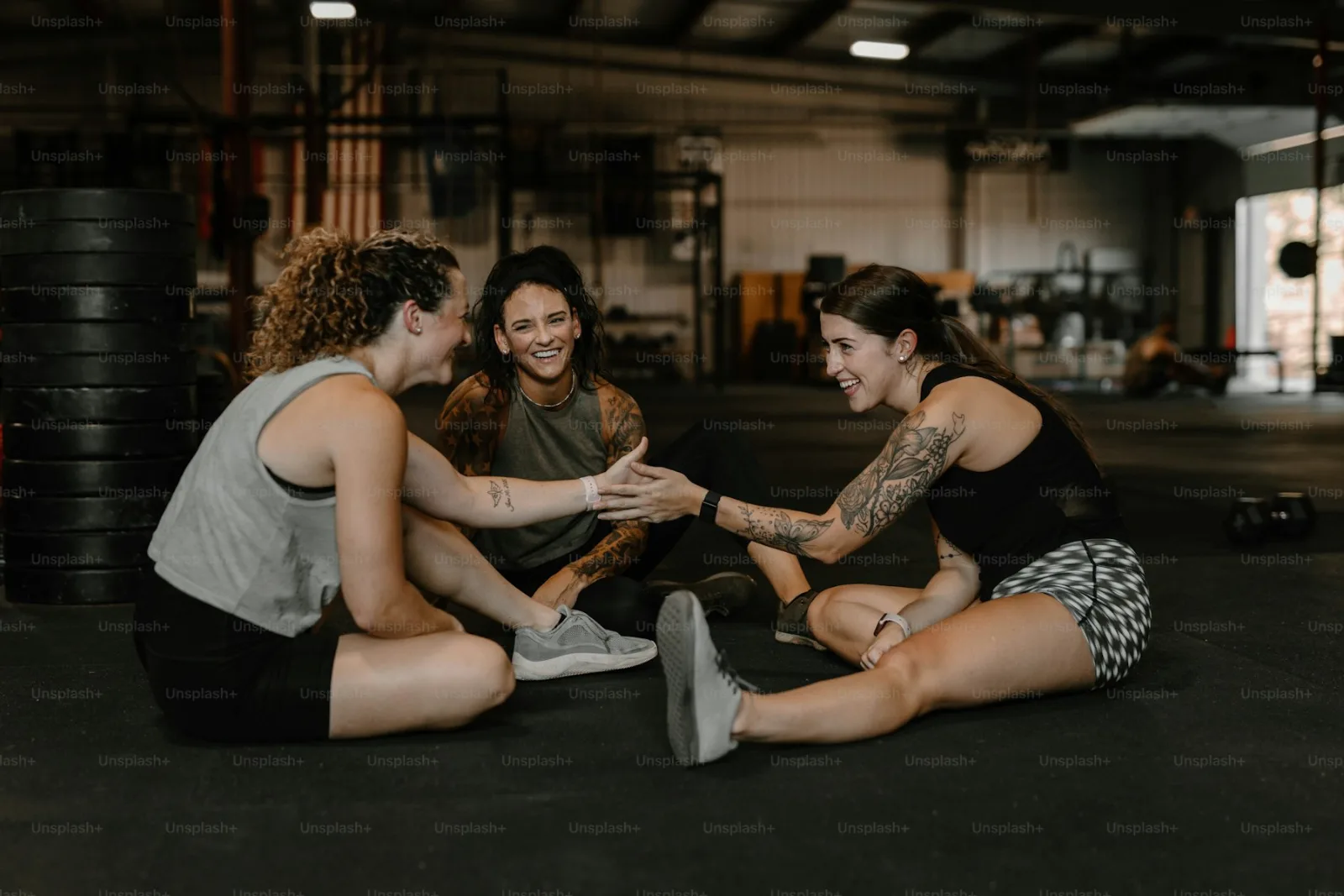 A private group session at the studio